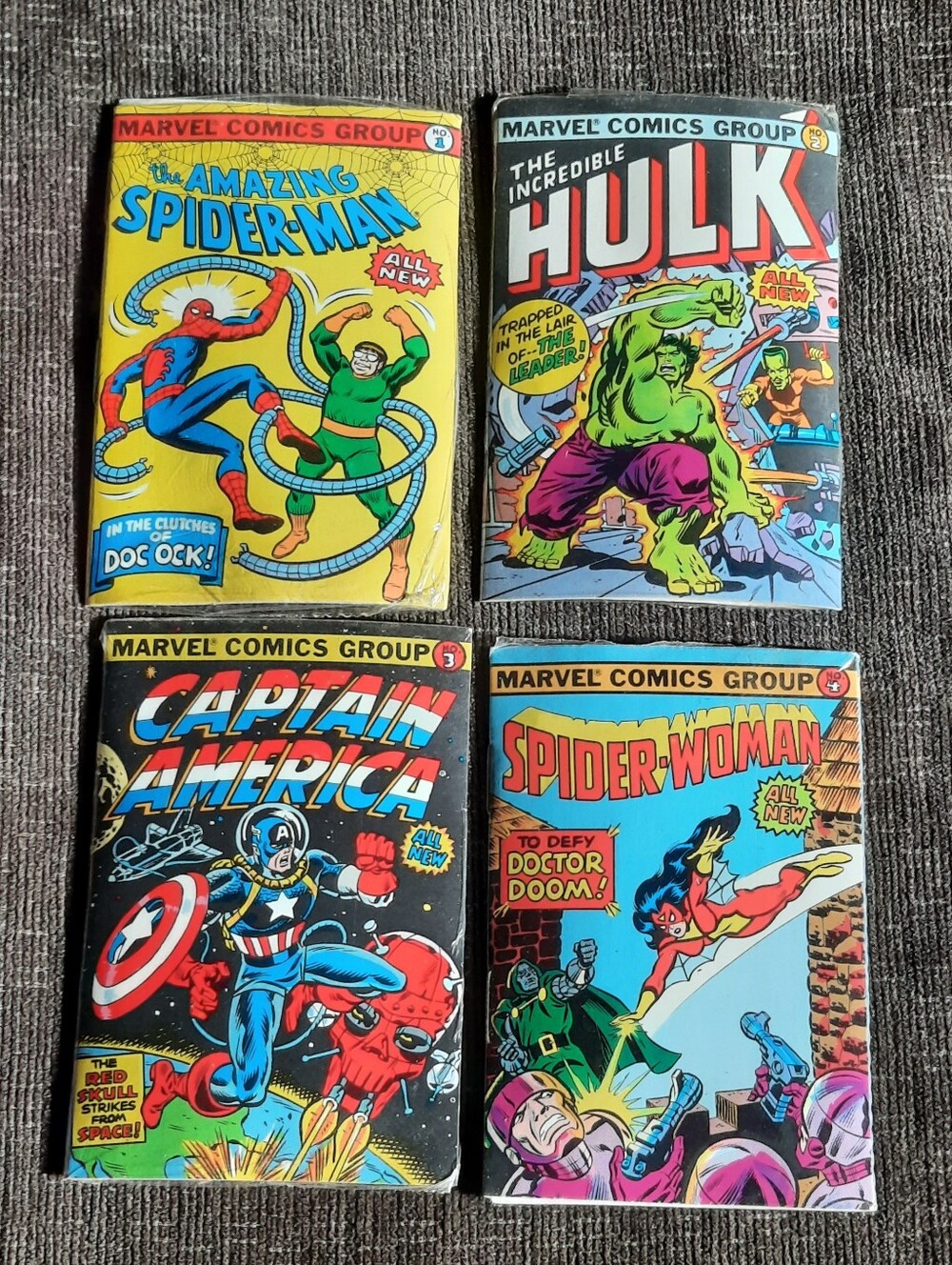 Vintage 1981 Marvel Bubble Funnies Mini Comics Lot of 4 Sealed